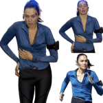 Gal Gadot The Runner 2026 Blue Jacket - Image 2